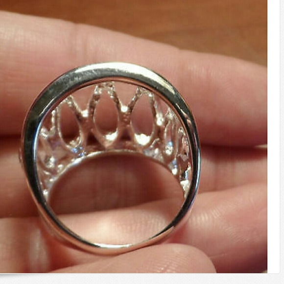 Nwt Silver Swirl Cage design Ring 8 Artsy style - Picture 3 of 6